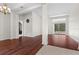 Bright living room with hardwood floors and sliding glass door at 8463 Dunham Station Dr, Tampa, FL 33647