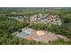 Aerial view showcasing the community park with a playground and a baseball field at 9327 Pontiac Dr, Tampa, FL 33626