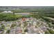 Aerial view of the neighborhood showing the location near a lake and a highway at 9327 Pontiac Dr, Tampa, FL 33626