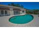 Backyard pool with pavers and the rear exterior elevation with awning covered doors at 962 Marco Ne Dr, St Petersburg, FL 33702