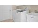 This spacious laundry room features modern washer and dryer units with a utility sink at 19194 Lake Audubon Dr, Tampa, FL 33647