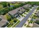 Aerial view of the house in a residential community featuring well-maintained landscaping and tree-lined streets at 20117 Indian Rosewood Dr, Tampa, FL 33647