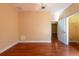 Bedroom featuring a ceiling fan and walk-in closet at 4416 Tevalo Dr, Valrico, FL 33596