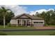 Charming single-story home with a covered front porch, a two-car garage, and landscaped yard at 4470 Southern Valley Loop, Brooksville, FL 34601