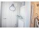 Convenient laundry room with stacked washer and dryer, providing efficiency and space-saving design for everyday chores at 4816 Snook Se Dr # F, St Petersburg, FL 33705