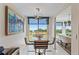 Eat-in kitchen area features a charming breakfast nook with picturesque scenery at 555 5Th Ne Ave # 424, St Petersburg, FL 33701