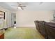 Neutral living room with hardwood floors at 7660 Holiday Dr, Spring Hill, FL 34606