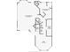 Detailed floor plan showcasing layout of primary bedroom, primary bathroom, office, and fireplace at 770 N Manasota Key Rd, Englewood, FL 34223