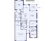 Detailed floor plan showcasing the layout of a modern home with open concept gathering room and kitchen at 9263 Barrier Coast Trl, Parrish, FL 34219