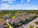 Community aerial view of attractive condo buildings and lush green landscaping, perfect for peaceful living at 1231 Godavari Way # 103, Wesley Chapel, FL 33543