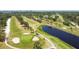Aerial view of the lush green golf course and surrounding neighborhood at 1500 Elmwood St, Clearwater, FL 33755