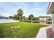 A large backyard with a view of the canal, fence, and lush greenery at 250 W Canal Dr, Palm Harbor, FL 34684
