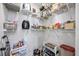 This is a walk-in pantry with metal shelving offering ample storage space at 2622 W Horatio St, Tampa, FL 33609