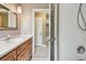 Bathroom including vanity, shower, mirror, and tile flooring at 3072 Keene Park Dr, Largo, FL 33771