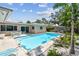 A refreshing backyard pool with a clean patio, offering an ideal outdoor retreat with easy access to the home at 3072 Keene Park Dr, Largo, FL 33771
