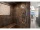 Walk-in shower with a built-in bench, rainfall shower head, and modern fixtures at 3301 Bayshore Blvd # 2207B, Tampa, FL 33629