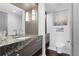 Beautiful bathroom featuring a marble countertop vanity and modern toilet at 3301 Bayshore Blvd # 2207B, Tampa, FL 33629