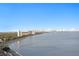 Stunning city skyline view from the waterfront property with blue skies above reflecting off the water at 3301 Bayshore Blvd # 2207B, Tampa, FL 33629