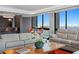 Living room featuring comfortable seating and floor to ceiling windows with amazing water views at 3301 Bayshore Blvd # 2207B, Tampa, FL 33629