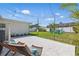 Private backyard featuring pea gravel patio and comfortable lounge chairs at 4219 26Th N Ave, St Petersburg, FL 33713