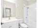 Clean bathroom featuring a single vanity and tiled shower/tub combination at 4410 Natures Reach Ter, Parrish, FL 34219