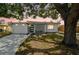 Charming one-story home featuring a well-manicured lawn and an eye-catching breeze block accent wall at 5121 Flamingo N Dr, St Petersburg, FL 33714