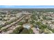 This aerial view shows the community's pool and surrounding area at 5636 Baywater Dr # 5636, Tampa, FL 33615