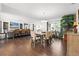 Spacious open floor plan that features the dining area, living room, and kitchen area for seamless living at 6129 Leeland S St, St Petersburg, FL 33715
