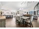 The dining area is open to the kitchen and living room creating an excellent space for entertaining at 6129 Leeland S St, St Petersburg, FL 33715