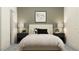Modern bedroom with black and white accents at 9384 Gladsome Dr, Land O Lakes, FL 34637