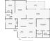 Detailed floor plan showcasing the layout of the home, including dimensions of rooms and outdoor spaces at 10115 Kenlake Dr, Riverview, FL 33578