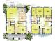 Detailed floor plan showcasing the layout of the two-story home at 1522 W Arch St, Tampa, FL 33607