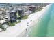 Gorgeous aerial view of the condo building on the beach and gulf at 15400 Gulf Blvd # 202, Madeira Beach, FL 33708