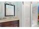 The bathroom has a single sink vanity, medicine cabinet, and shower/tub combination at 22396 Nyack Ave, Port Charlotte, FL 33952