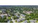Community aerial view highlights neighborhood layout with mature trees and landscaping at 232 Hunter Ct, Palm Harbor, FL 34684