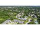 Expansive aerial view of the well-maintained townhome community and lush surrounding trees at 232 Hunter Ct, Palm Harbor, FL 34684