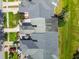 Birds eye view of the villas and mature landscaping in a desirable community, with easy access to nearby roads at 232 Hunter Ct, Palm Harbor, FL 34684