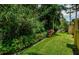 Backyard lush greenery and landscape at 2674 Tanglewood Trl, Palm Harbor, FL 34685