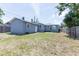 Fully fenced backyard with lush greenery surrounding the property at 3253 57Th N Ave, St Petersburg, FL 33714