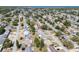 Aerial view of a neighborhood featuring tree-lined streets and nearby ocean at 4220 Oakfield Ave, Holiday, FL 34691