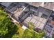 Aerial view of screened patio with brick pavers and outdoor seating at 4240 Golf Club Ln, Tampa, FL 33618