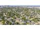 Breathtaking aerial view showcasing the neighborhood, lush trees, and the city skyline in the distance at 481 W Davis Blvd, Tampa, FL 33606