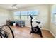 Exercise room with hardwood floors and a view of the outdoors at 5227 81St Lane N # 26, St Petersburg, FL 33709