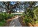 Scenic lake view from a paved pathway, surrounded by lush greenery and trees at 5903 Nature Ridge Ln, Lithia, FL 33547