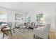 Bright living room with hardwood floors, vaulted ceilings, and modern furniture at 718 30Th N Ave, St Petersburg, FL 33704