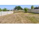 Spacious, fenced backyard featuring mature trees and a well-maintained lawn at 10749 Tally Fawn Loop, San Antonio, FL 33576