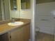 Bathroom view with vanity and sink, adjacent to the toilet and shower at 13289 Arbor Pointe Cir # 201, Tampa, FL 33617
