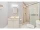Bathroom featuring a single vanity and standup shower at 1379 Matthew Ave, Spring Hill, FL 34609