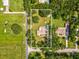 Property boundary aerial showcasing a home with mature trees, and generous outdoor space in a picturesque setting at 1414 Stephens Oak Ct, Plant City, FL 33567