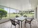 Comfortable screened porch offering scenic views of the expansive lawn at 1414 Stephens Oak Ct, Plant City, FL 33567